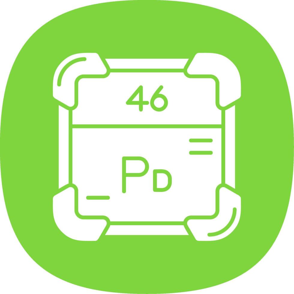 palladium glyph kromme icoon vector