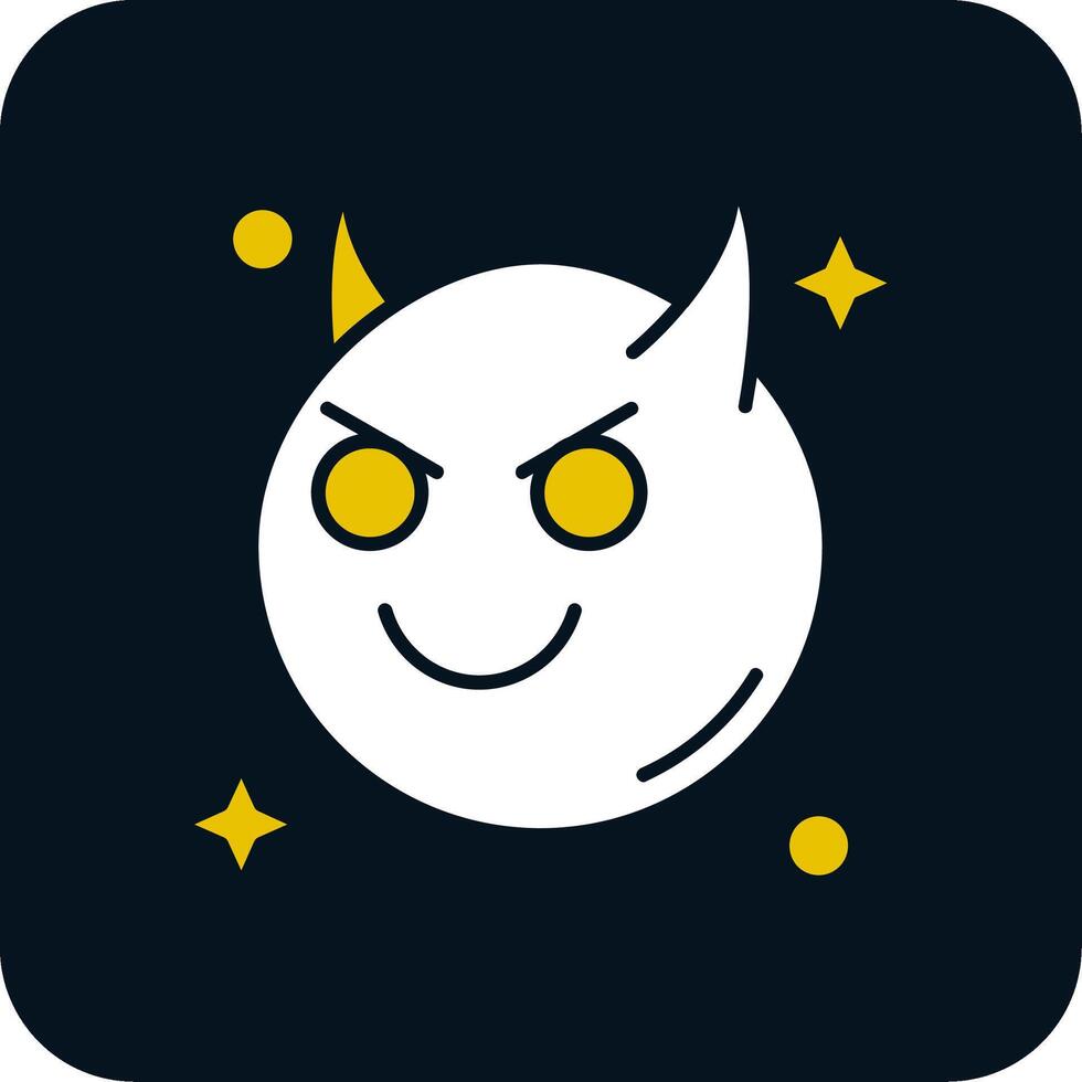 demon glyph twee kleur icoon vector