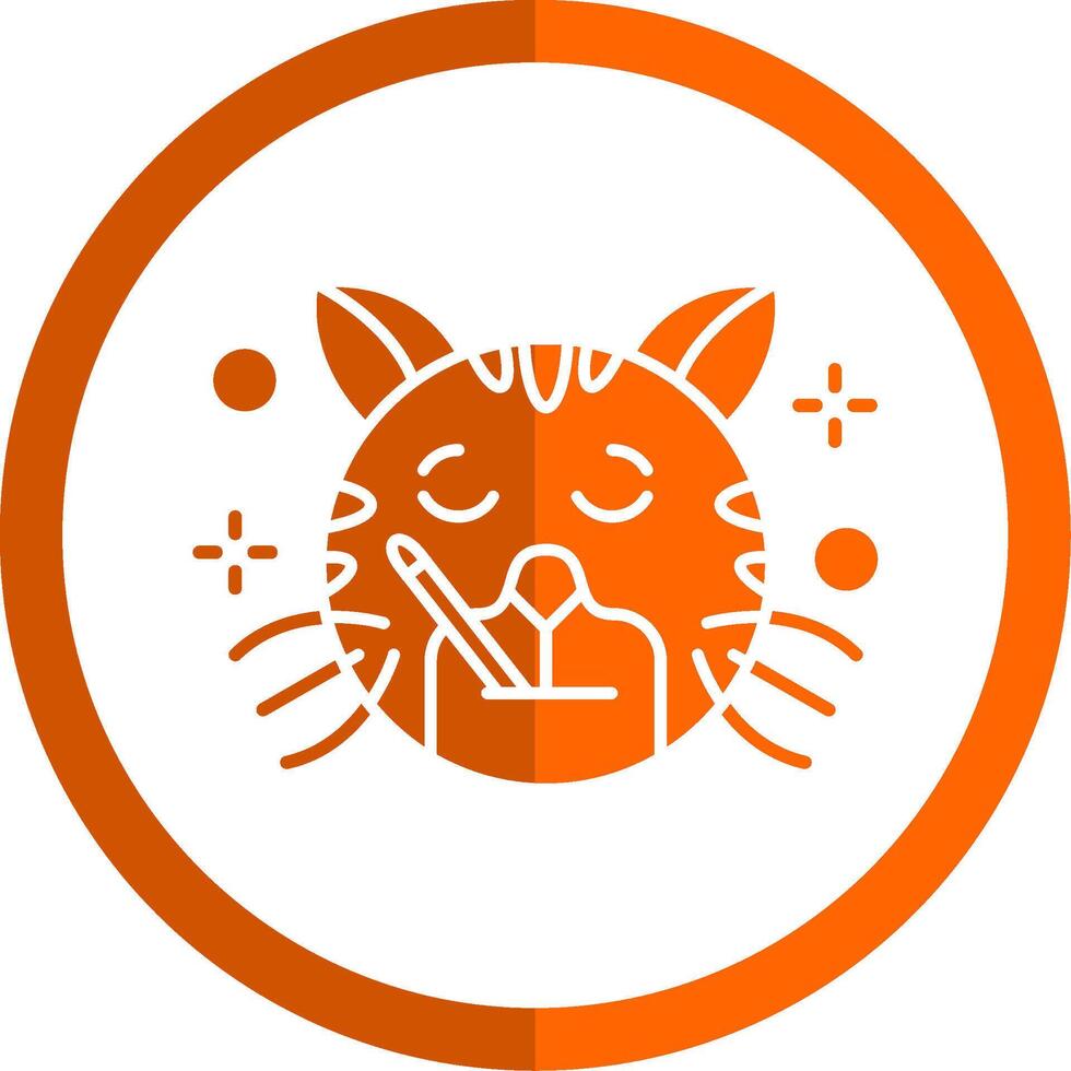 ziek glyph oranje cirkel icoon vector