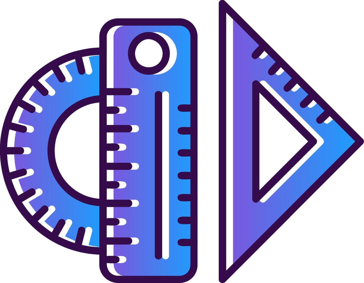 heerser helling gevulde icoon vector