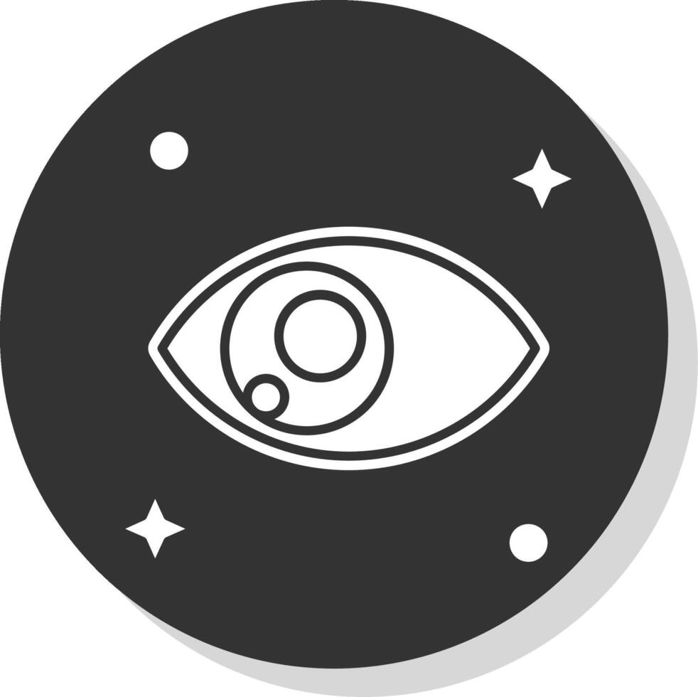 oog glyph grijs cirkel icoon vector