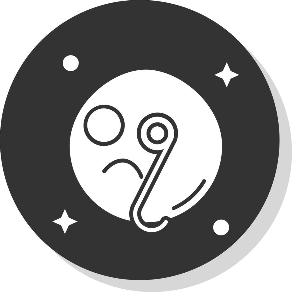 detective glyph grijs cirkel icoon vector