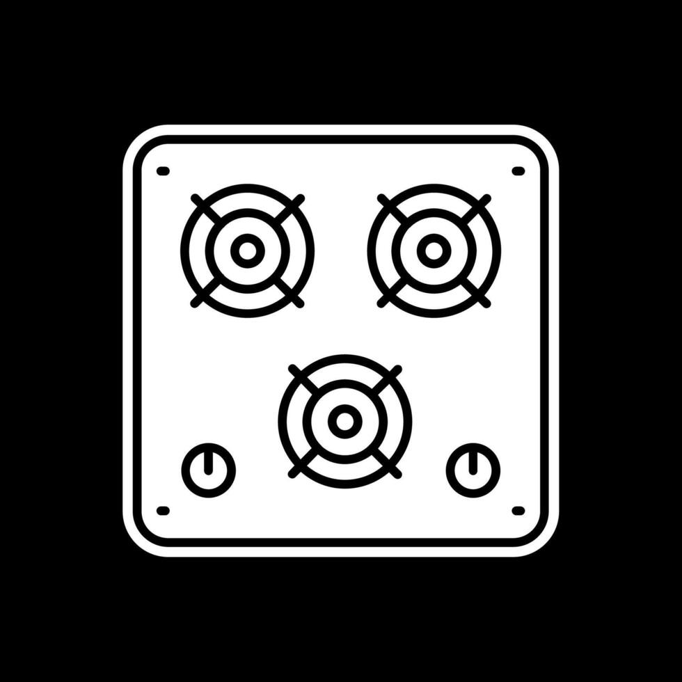 kachel glyph omgekeerd pictogram vector