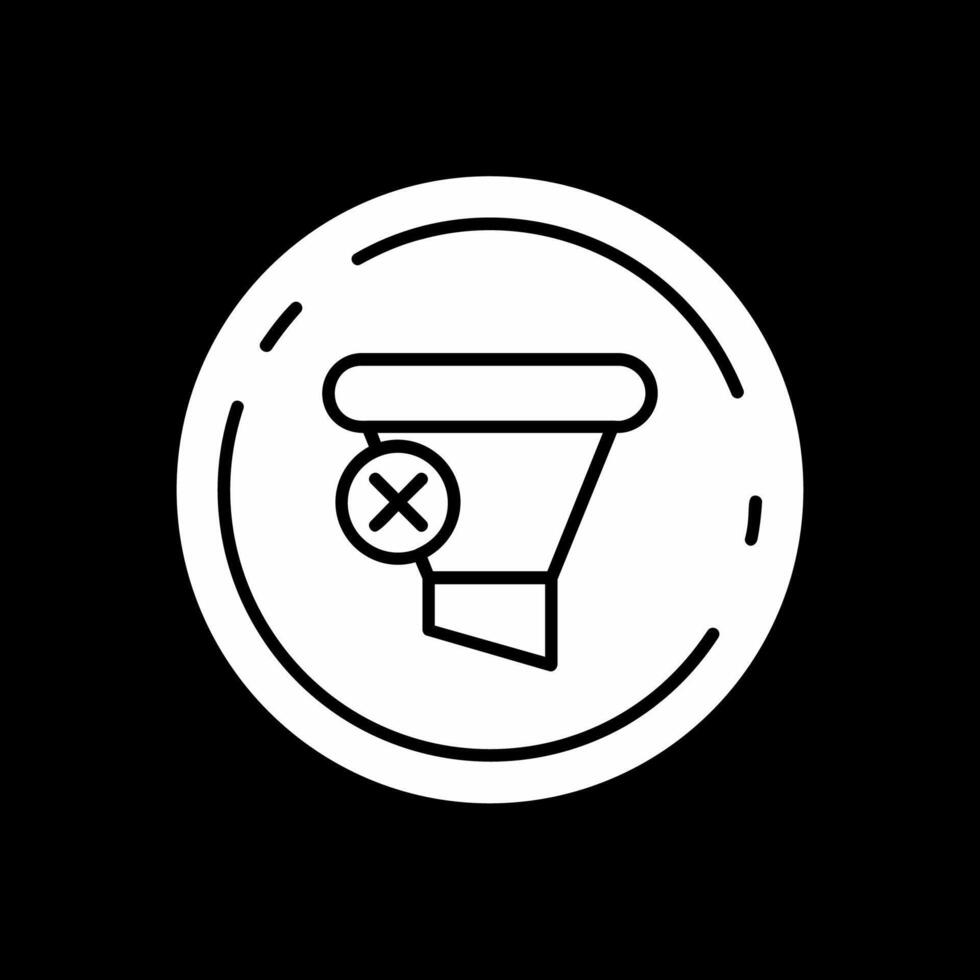 Doorzichtig glyph omgekeerd icoon vector