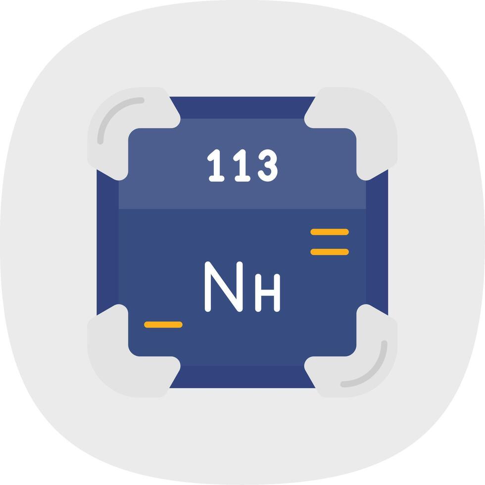 nihonium vlak kromme icoon vector