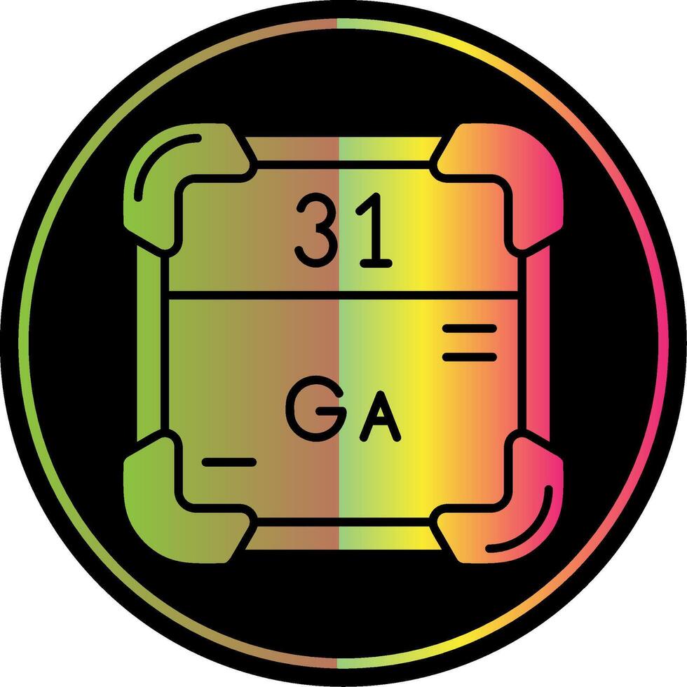gallium glyph ten gevolge kleur icoon vector