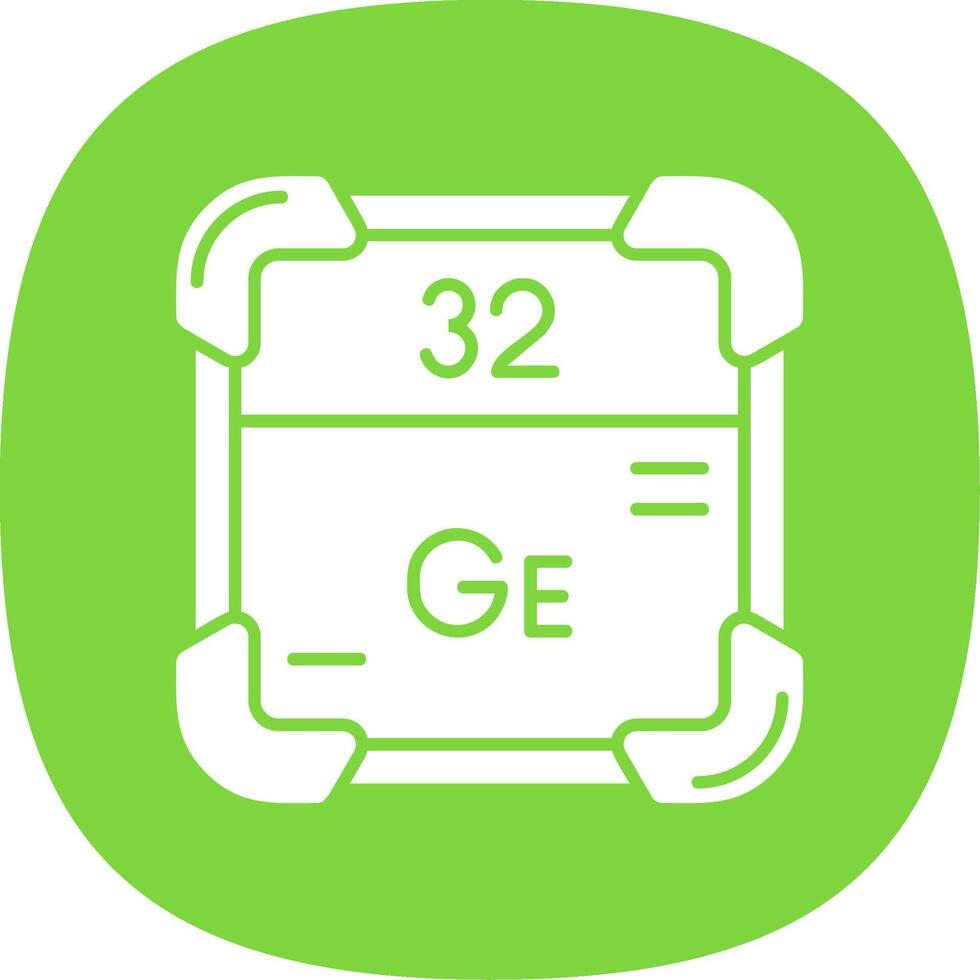 germanium glyph kromme icoon vector