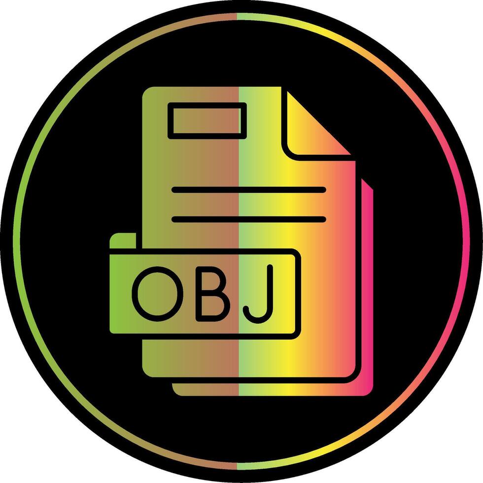 obj glyph ten gevolge kleur icoon vector