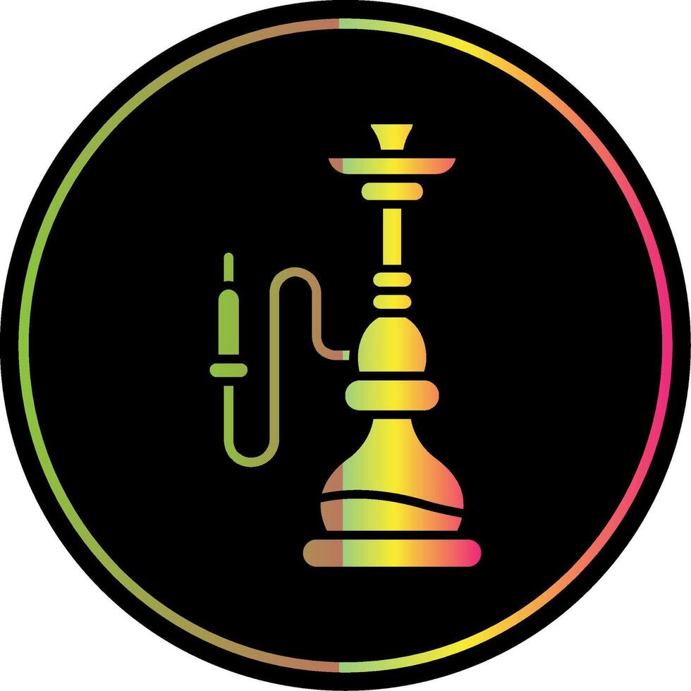 hookah glyph ten gevolge kleur icoon vector