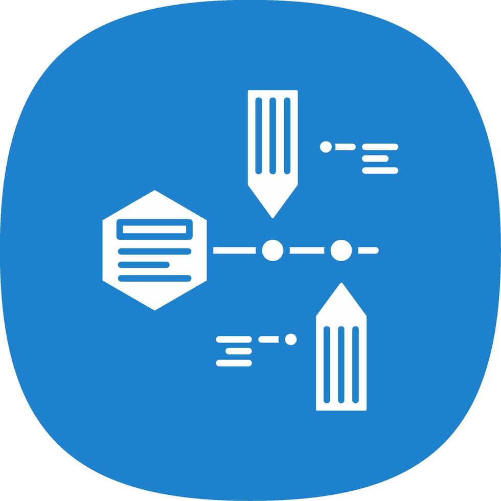 tijdlijn glyph kromme icoon vector