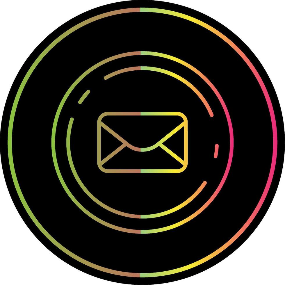 e-mail lijn helling ten gevolge kleur icoon vector