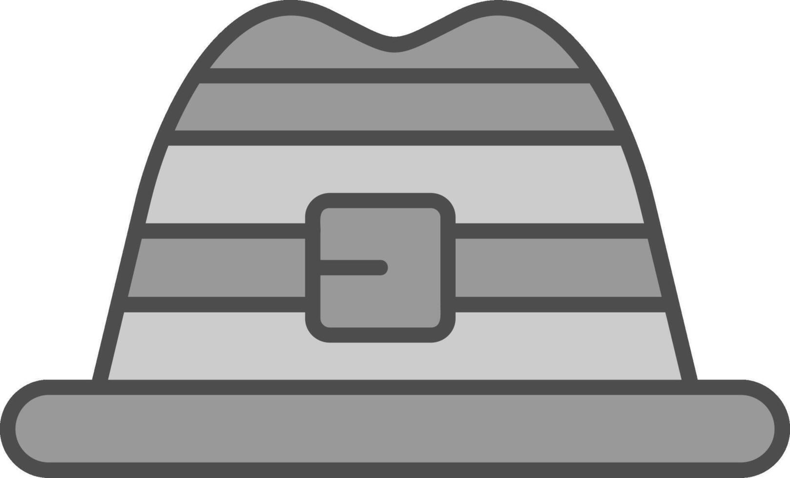 hoed lijn gevulde grijswaarden icoon vector