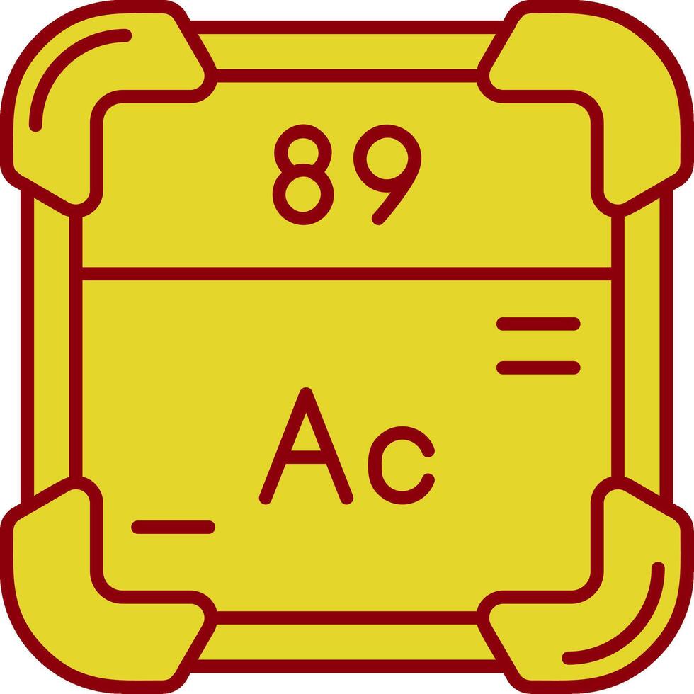 actinium wijnoogst icoon vector