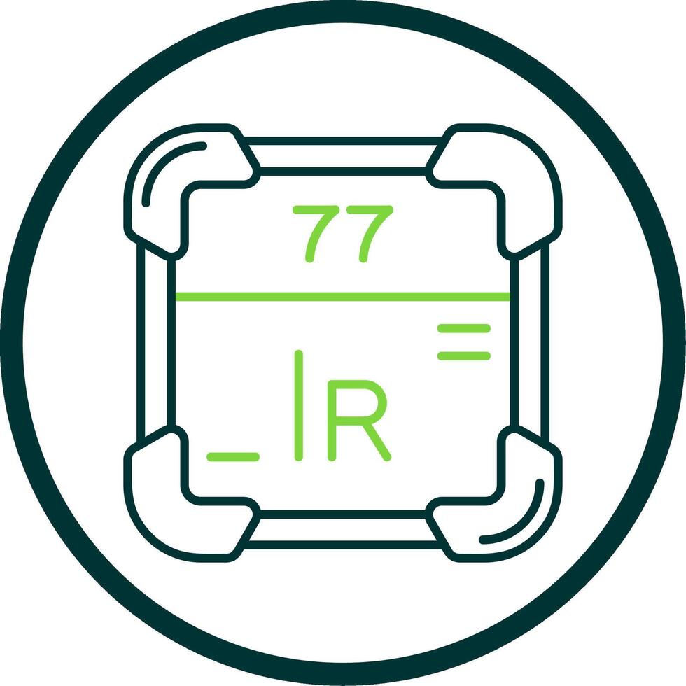 iridium lijn cirkel icoon vector