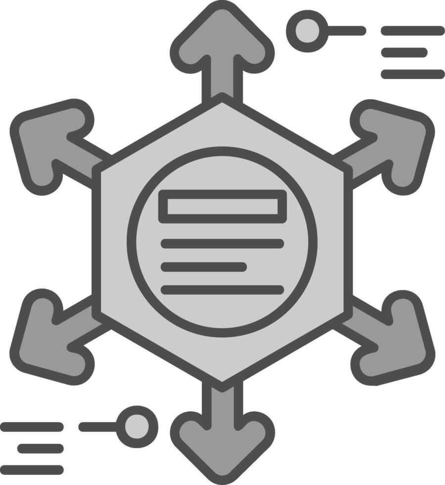 diagram lijn gevulde grijswaarden icoon vector