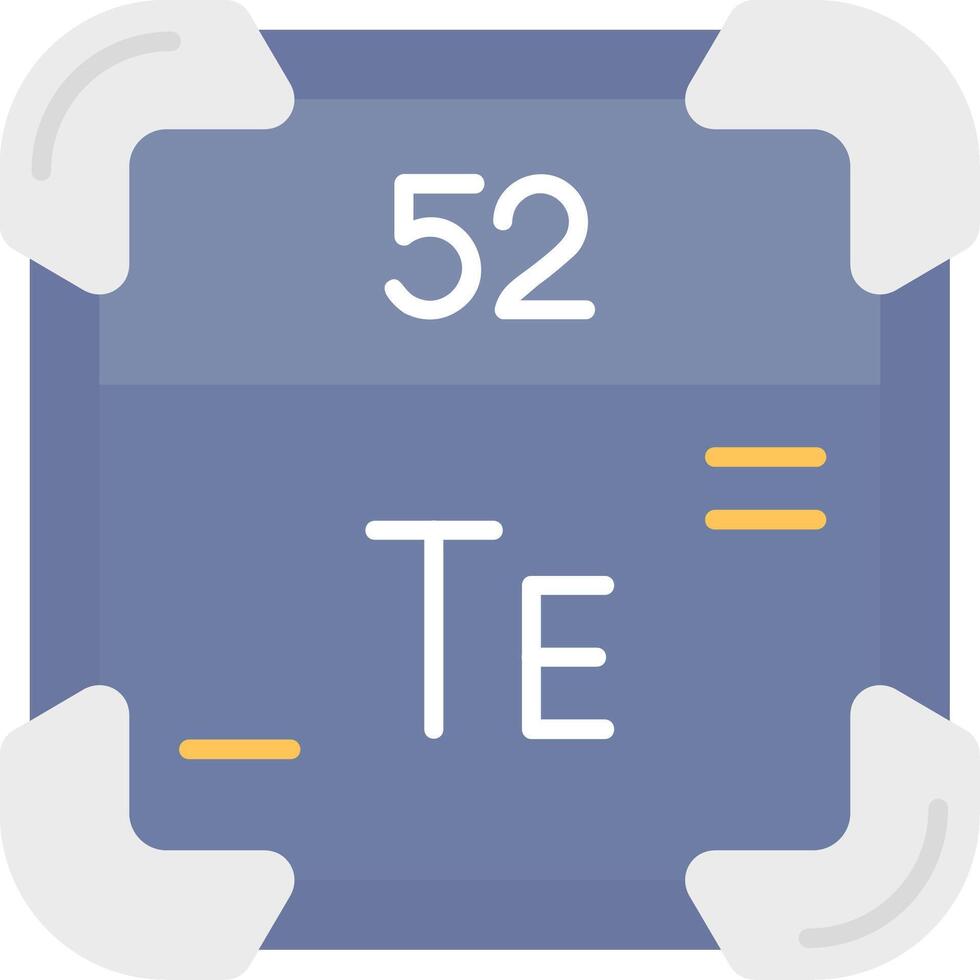 tellurium vlak licht icoon vector