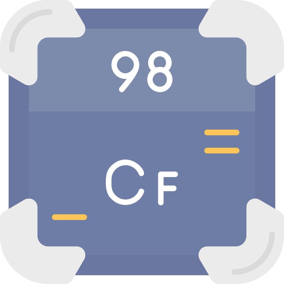 californium vlak licht icoon vector