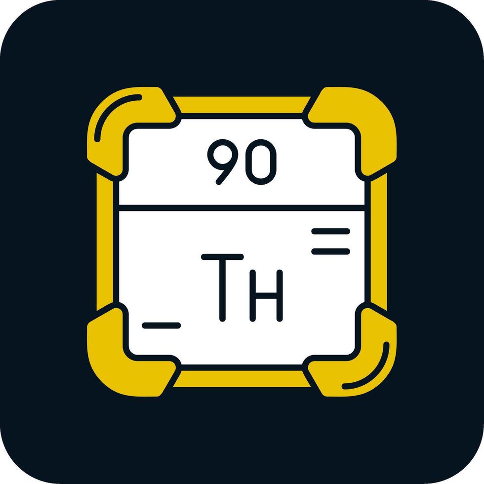 thorium glyph twee kleur icoon vector