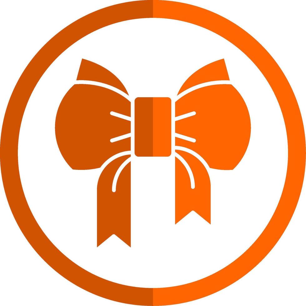 lint glyph oranje cirkel icoon vector