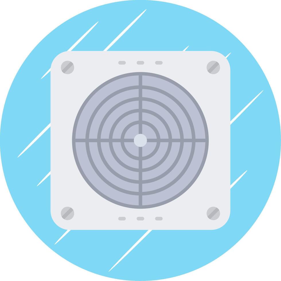 afzuigkap vlak blauw cirkel icoon vector