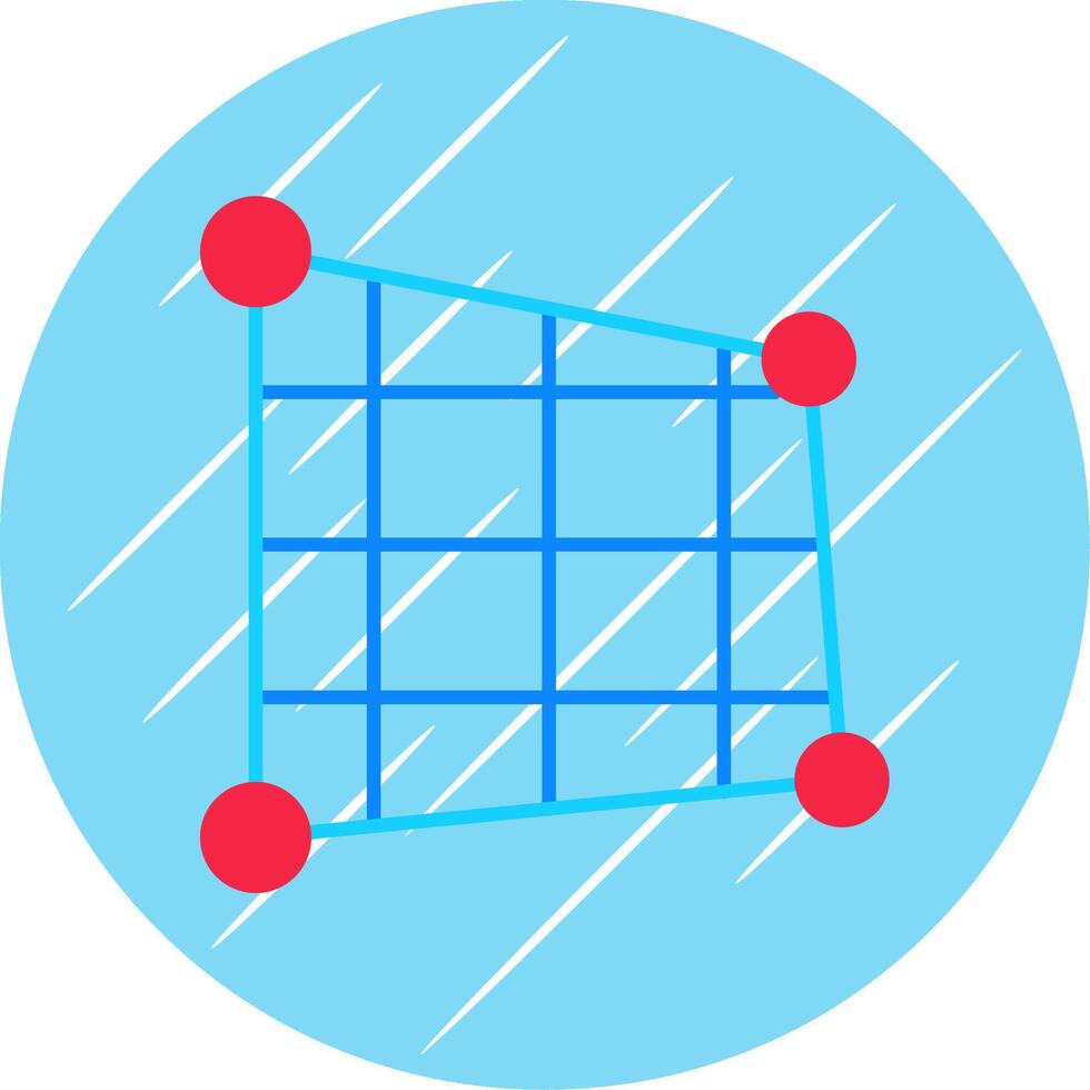vervormen vlak blauw cirkel icoon vector
