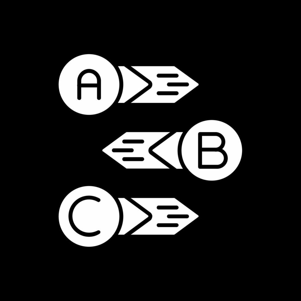 diagram glyph omgekeerd icoon vector