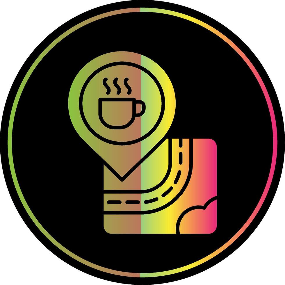 koffie glyph ten gevolge kleur icoon vector