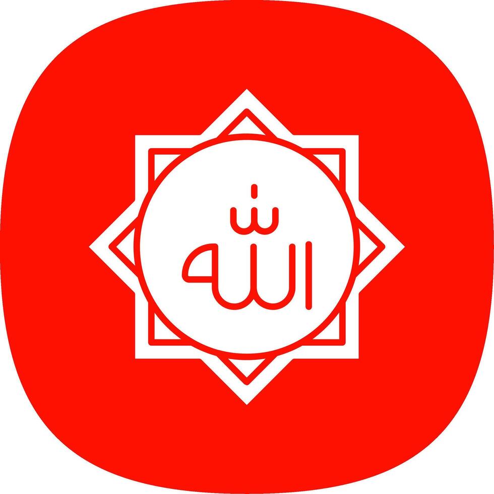 Allah glyph kromme icoon vector