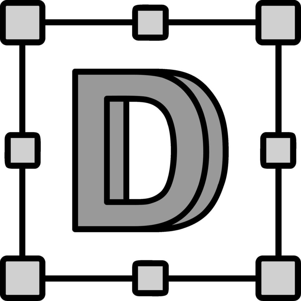 logo lijn gevulde grijswaarden icoon vector