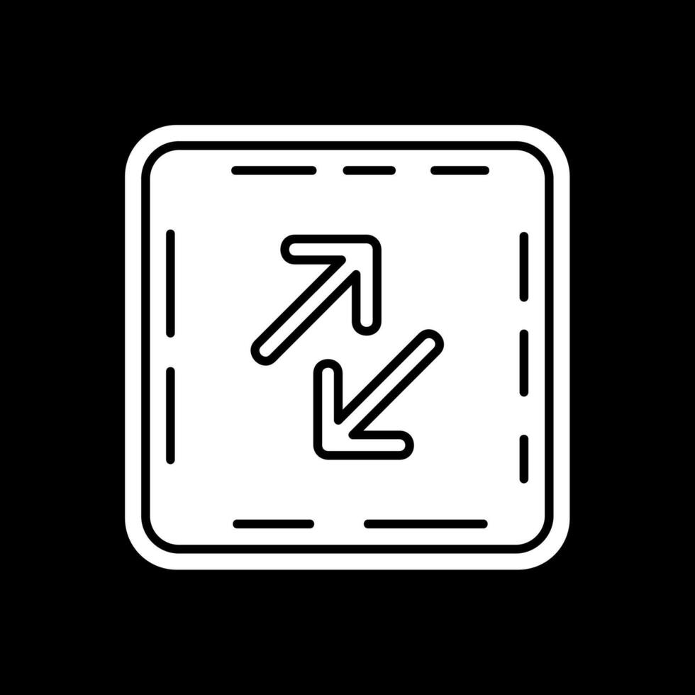 ruilen glyph omgekeerd icoon vector