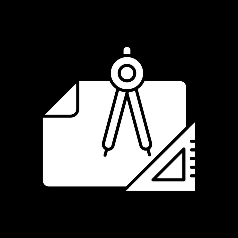 kompas glyph omgekeerd pictogram vector