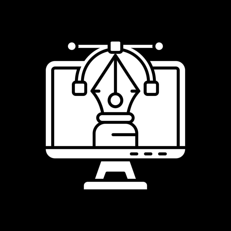 vector glyph omgekeerd pictogram