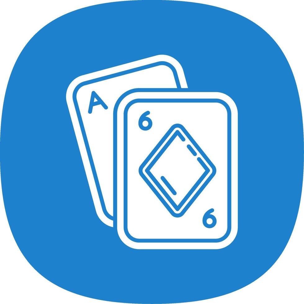 poker glyph kromme icoon vector