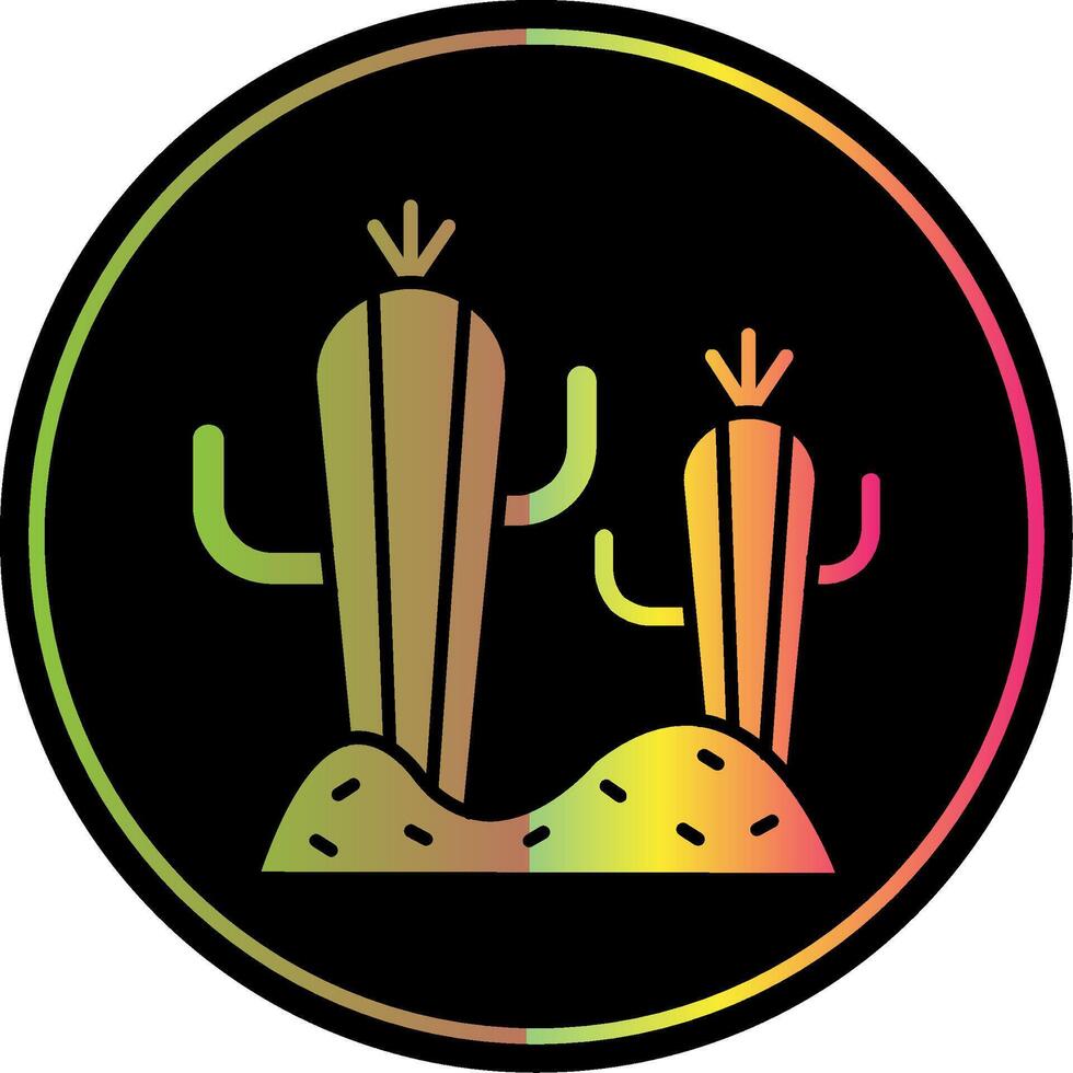 cactus glyph ten gevolge kleur icoon vector