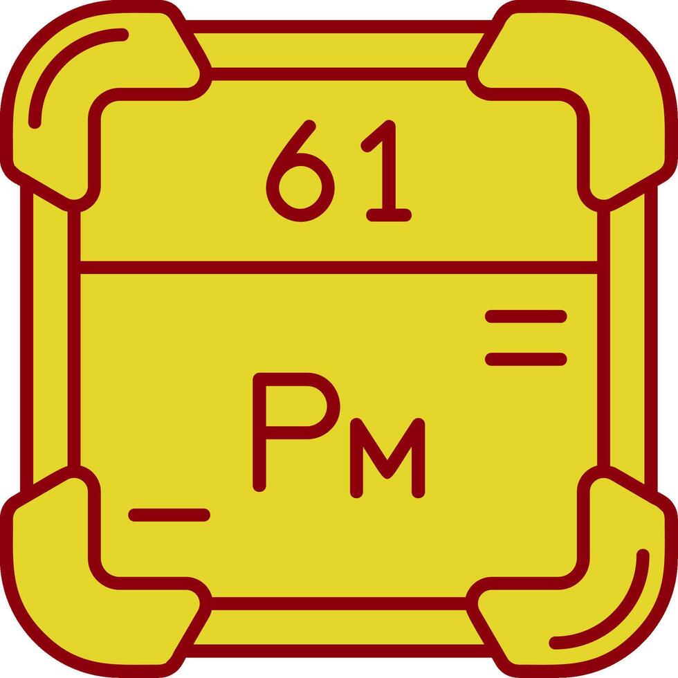 promethium wijnoogst icoon vector