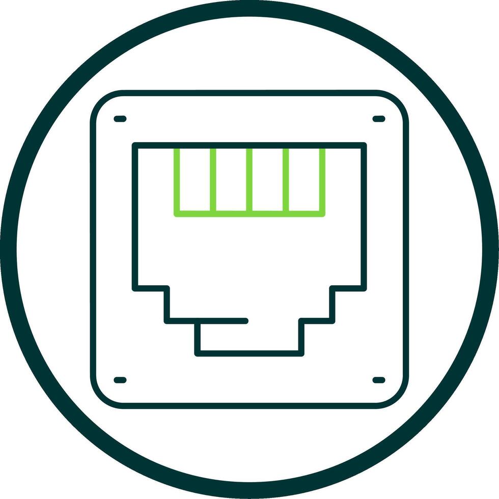 ethernet lijn cirkel icoon vector