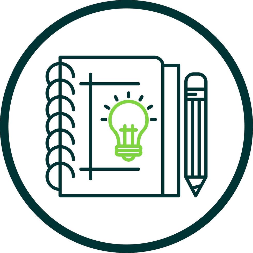 schetsboek lijn cirkel icoon vector