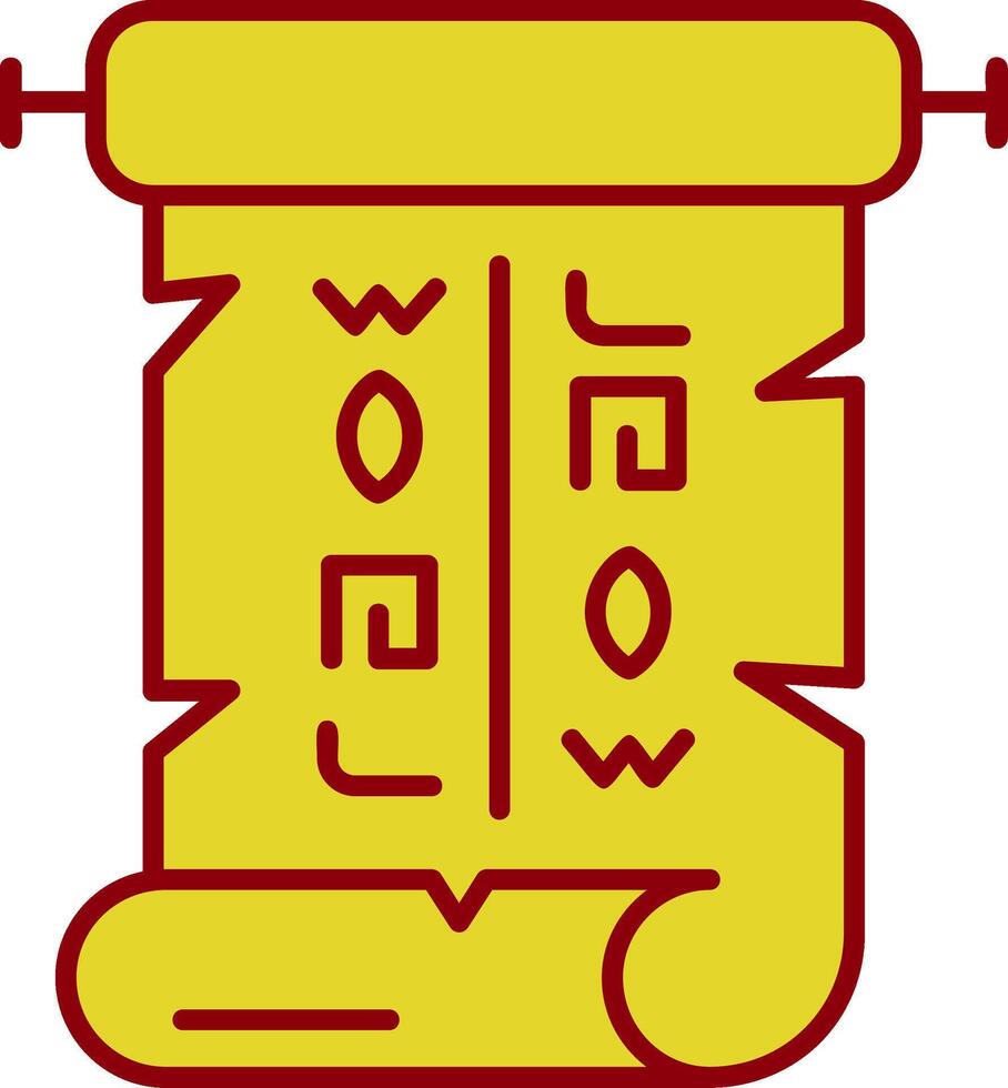 papyrus wijnoogst icoon vector