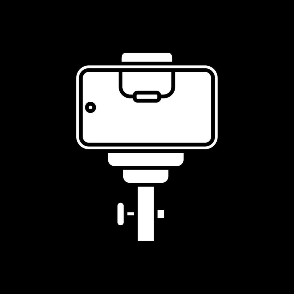 selfie glyph omgekeerd pictogram vector