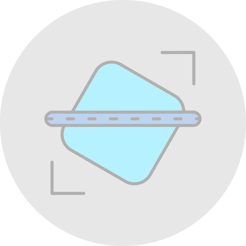 rechtzetten lijn gevulde licht cirkel icoon vector