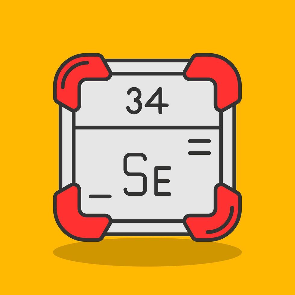 selenium gevulde schaduw icoon vector