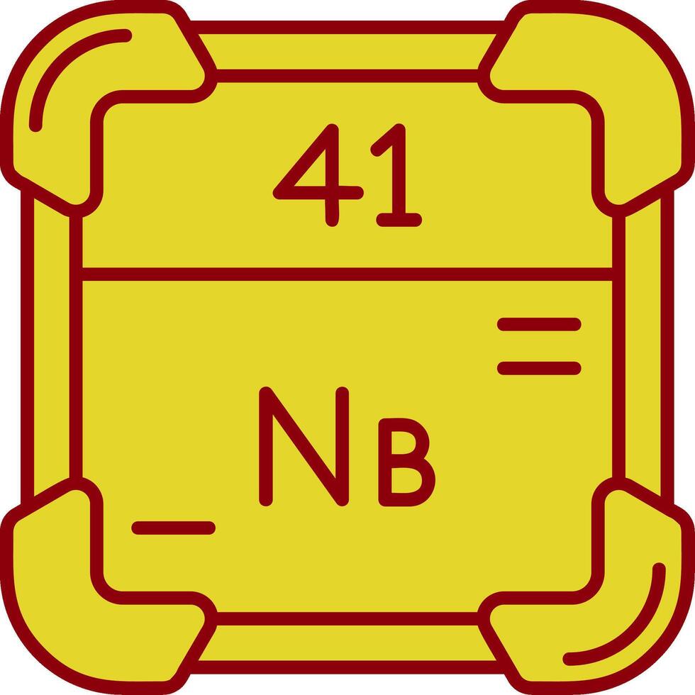 niobium wijnoogst icoon vector