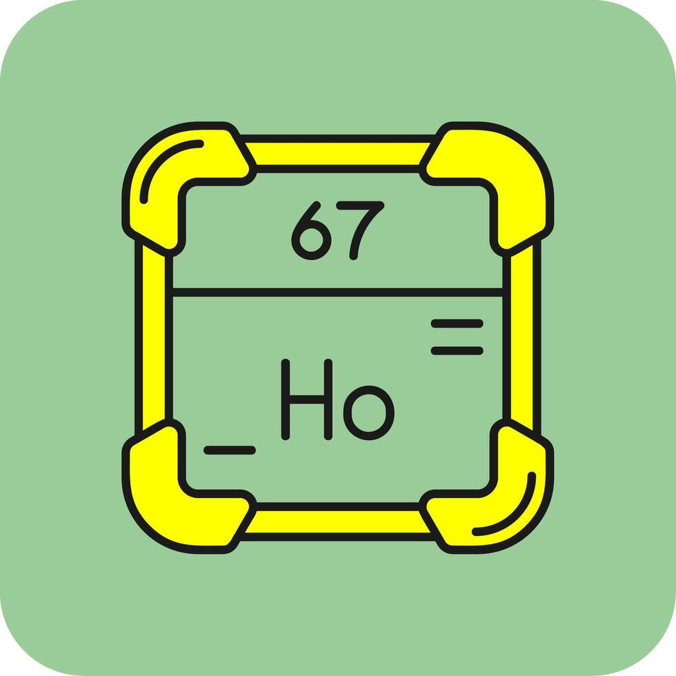 holmium gevulde geel icoon vector