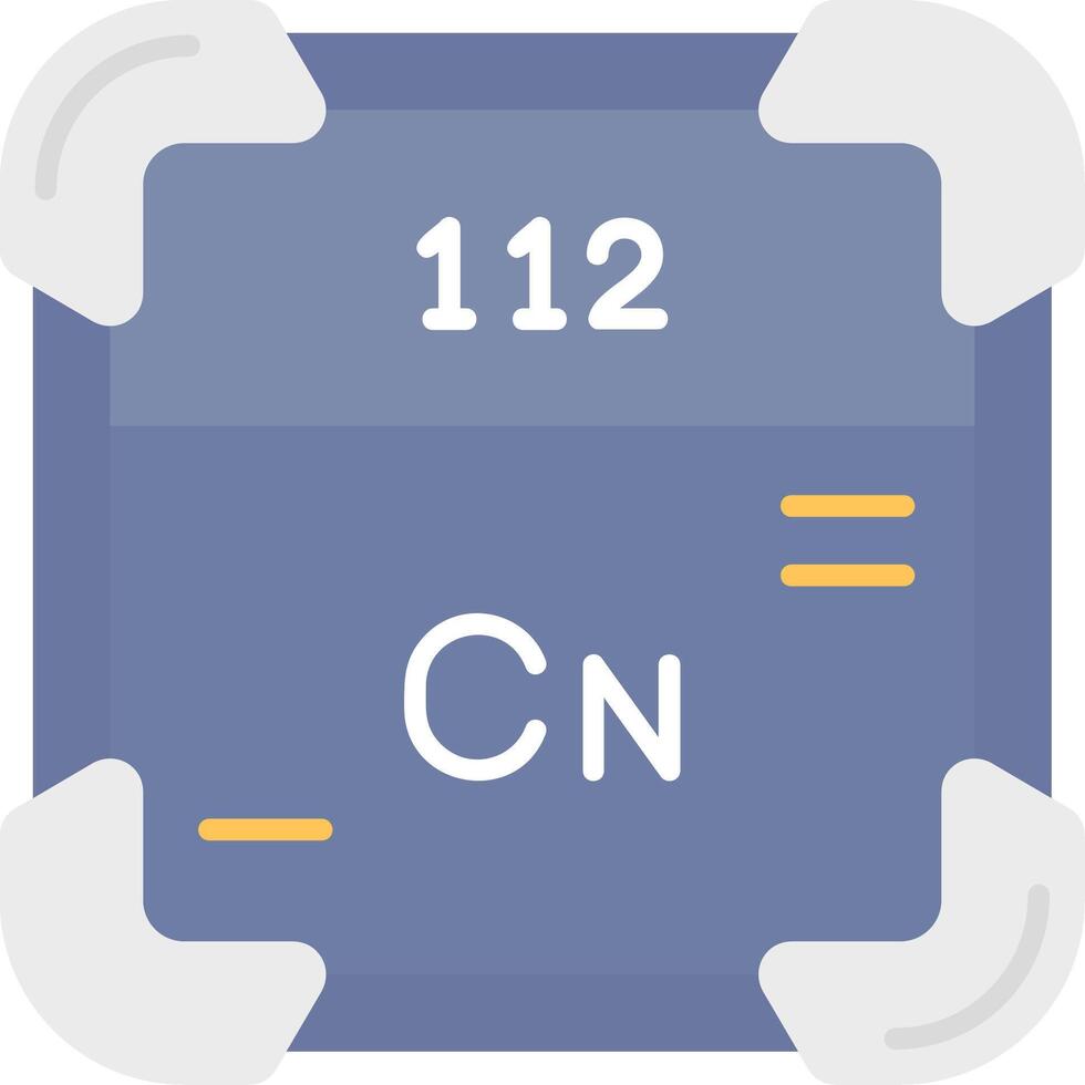 copernicium vlak licht icoon vector