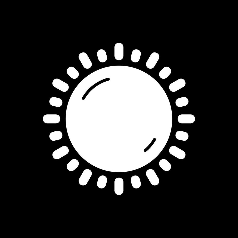 zonnig glyph omgekeerd icoon vector