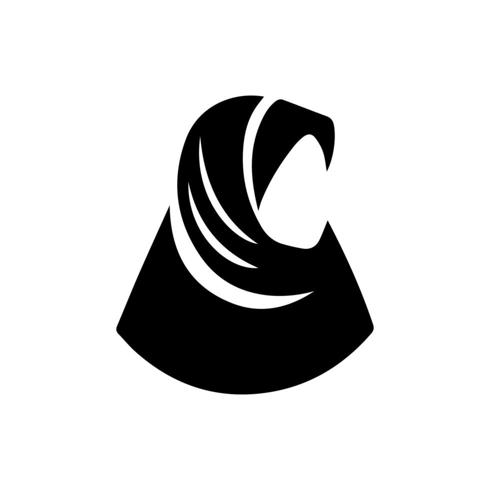 vrouwen hijab schoonheid vector logo sjabloon