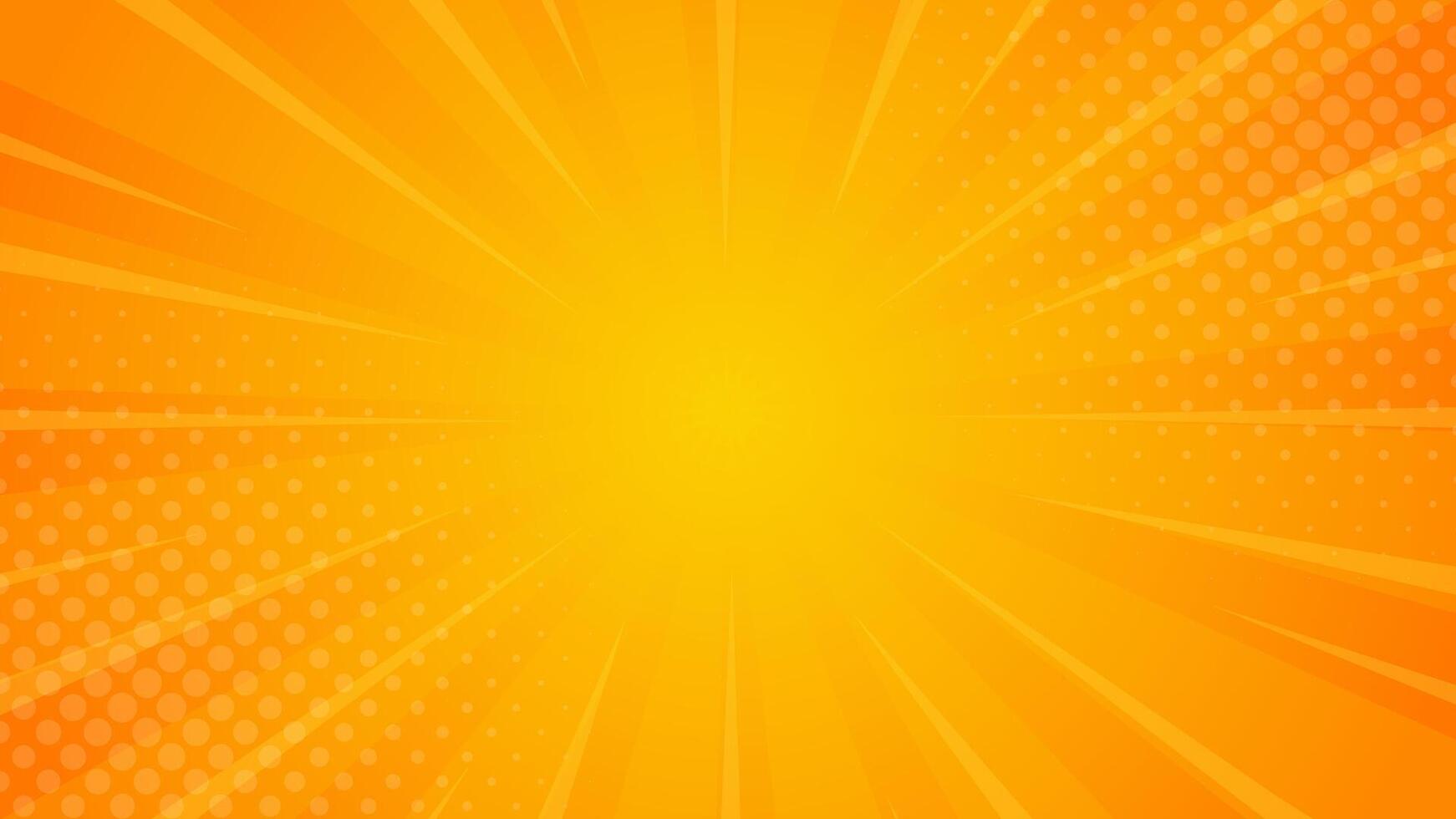 helder Oranje Geel helling abstract achtergrond. oranje grappig zonnestraal effect achtergrond met halftoon. geschikt voor Sjablonen, verkoop spandoeken, evenementen, advertenties, web, en Pagina's vector