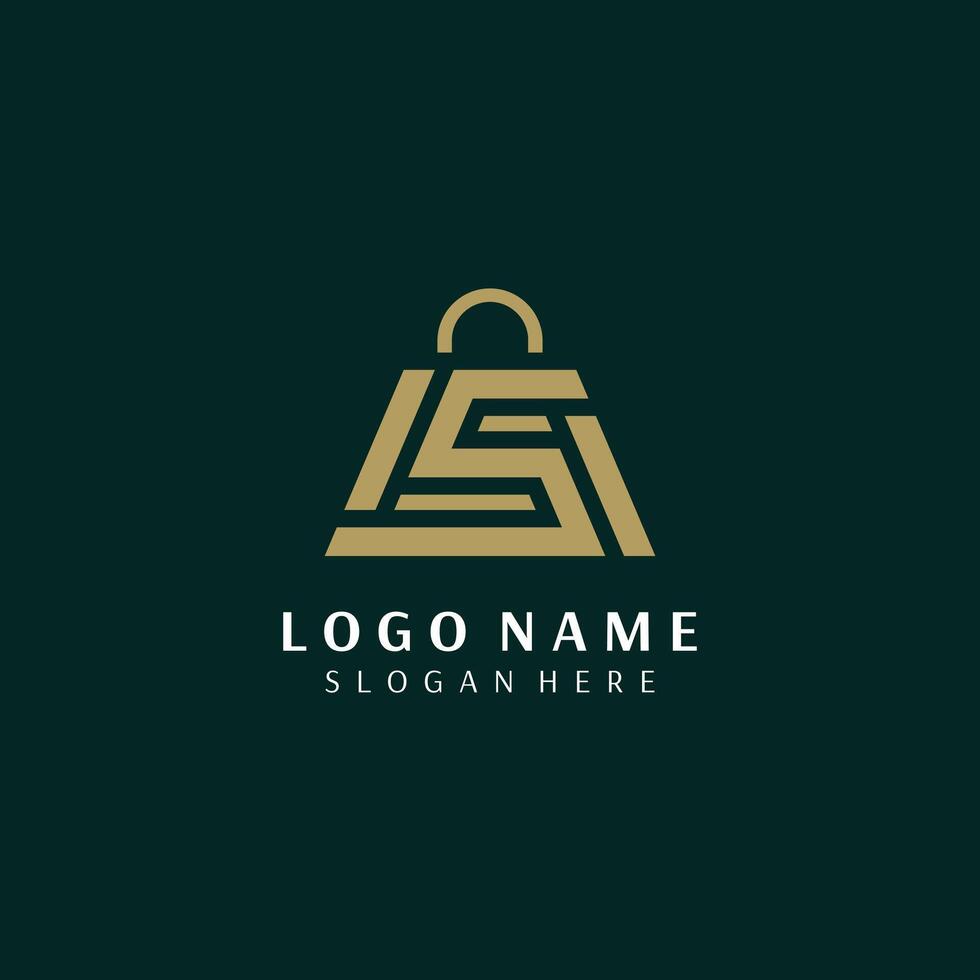 brief s logo ontwerp boodschappen doen logo sjabloon vector