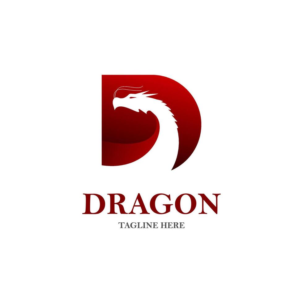 brief d draak logo vector