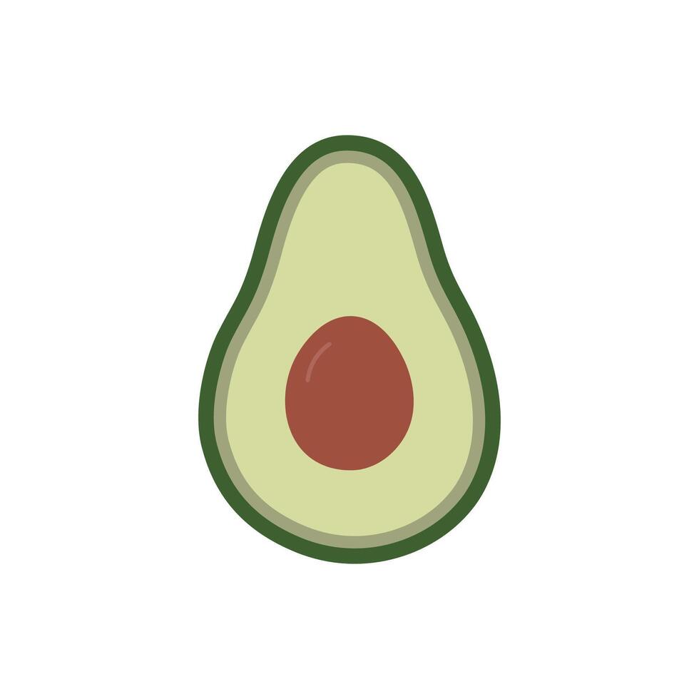 avocado besnoeiing in vlak stijl, kaarten voor onderwijs peuters en kleuters. vector